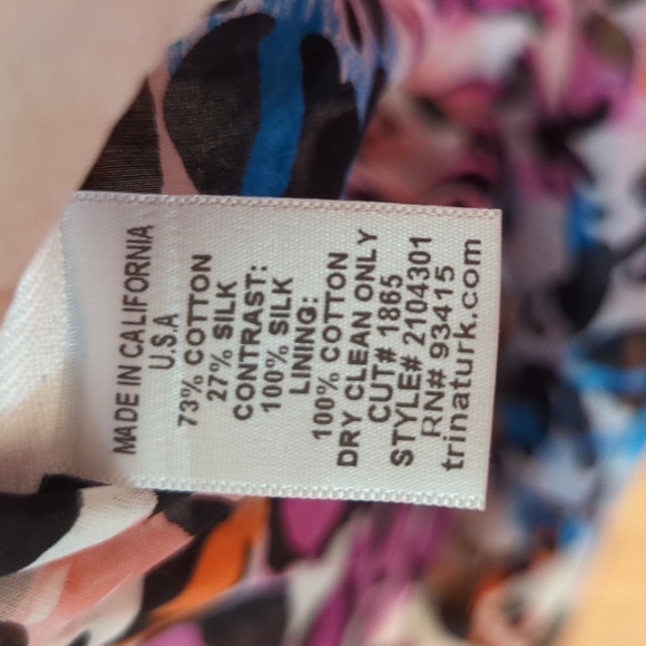 Rainbow leopard racerback tank cotton-silk blend, Trina Turk 4 NWT - Picture 6 of 6